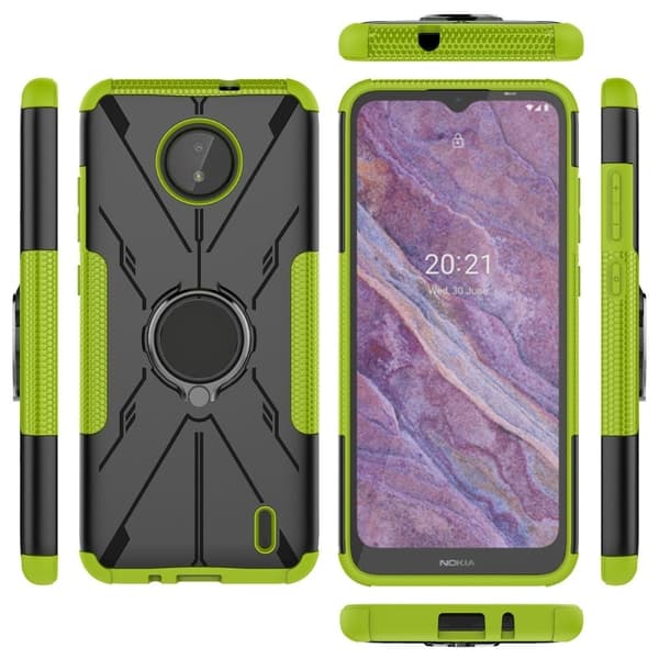 Kickstand-cover med magnetplade til Nokia C10 / C20 - Grøn Green