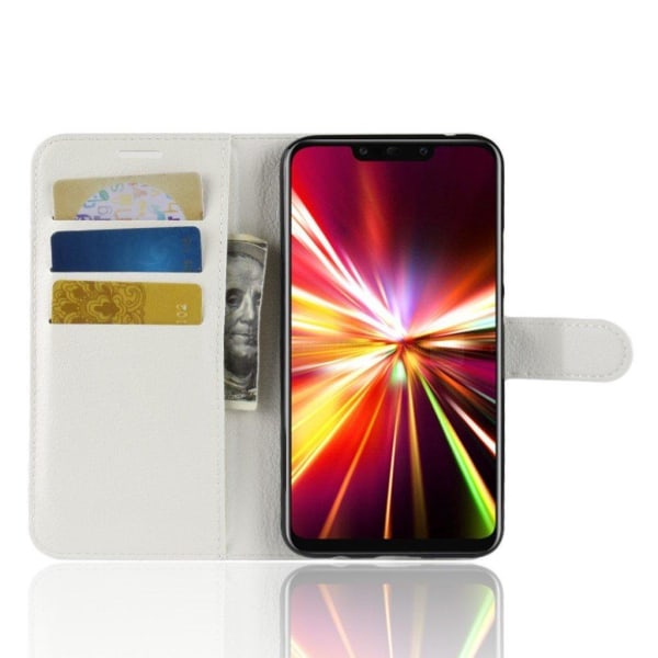 Huawei Mate 20 Lite mobilfodral syntetläder silikon stående plån Vit
