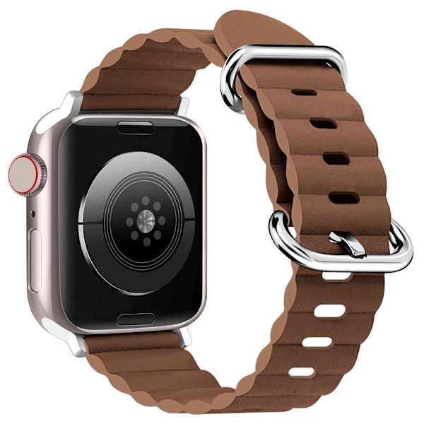 Apple Watch Series 8 (45mm) / Watch Ultra klockarmband i äkta läder - Brun Brun