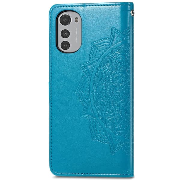 Mandala Motorola Moto E32 Flippetui - Blå Blue