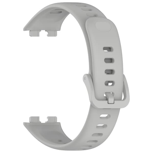 Huawei Band 10 Udskiftning af urrem Blød silikone blank armbånd - Grå Silver grey