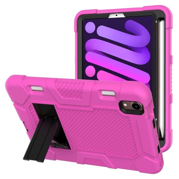 iPad Mini 6 (2021) TPU + silikon deksel - Rose / Svart Pink