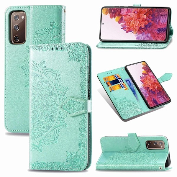 mandala Samsung Galaxy S20 FE 5G / S20 FE flip fodral - cyan Grön