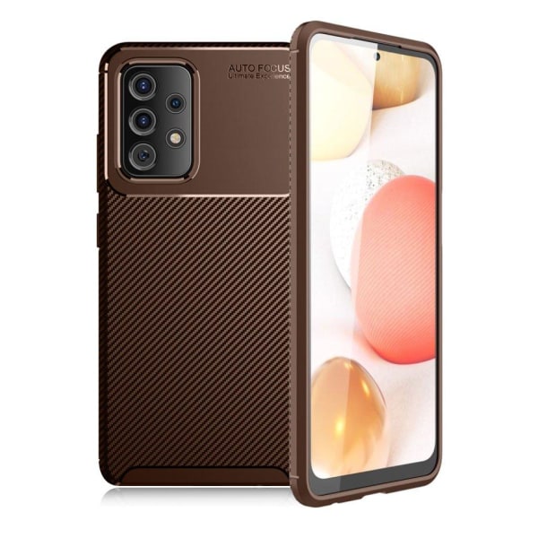 Carbon Shield Samsung Galaxy A72 5G Etui - Brun Brown