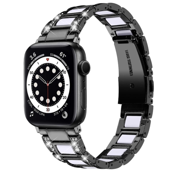 Apple Watch (41mm) fashionable rhinestone décor watch strap - Bl Svart
