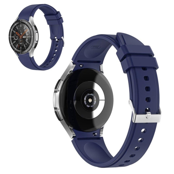 Simple cool color silicone watch strap for Samsung Watch 4 devic Blå