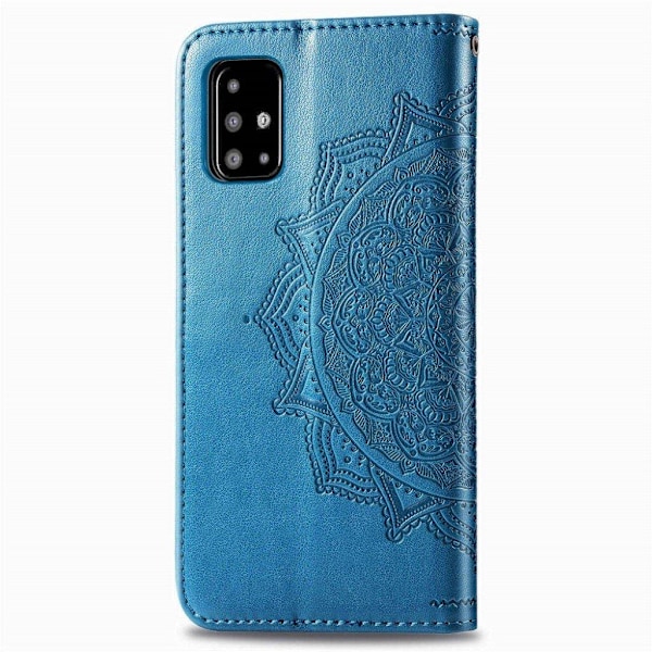 Mandala läder Samsung Galaxy A51 fodral - Blå Blå