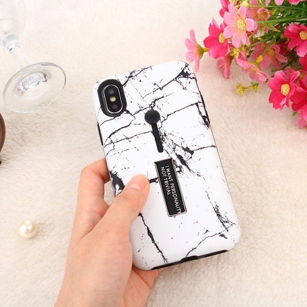 Marmormotiv iPhone Xs Max skal - Svart / Vit multifärg