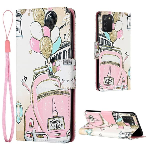 Wonderland Samsung Galaxy A03s Flippetui - Bil Multicolor