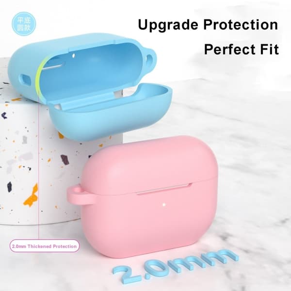 AirPods Pro 2 enkelt silikonfodral - Svart Svart