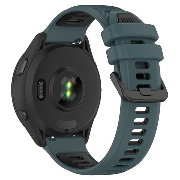Garmin Forerunner 265S kaksivärinen silikonihihna - Oliivinvihreä / Musta Green