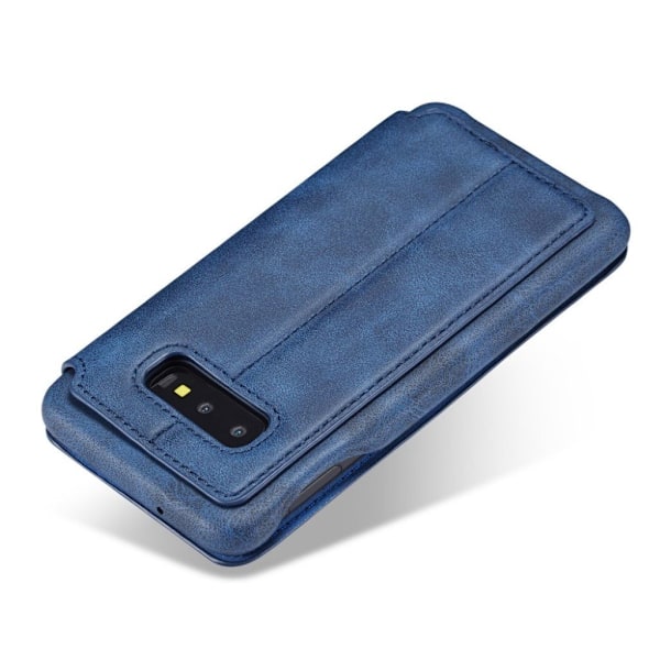LC.Imeeke läder Samsung Galaxy S10e fodral - Blå Blå