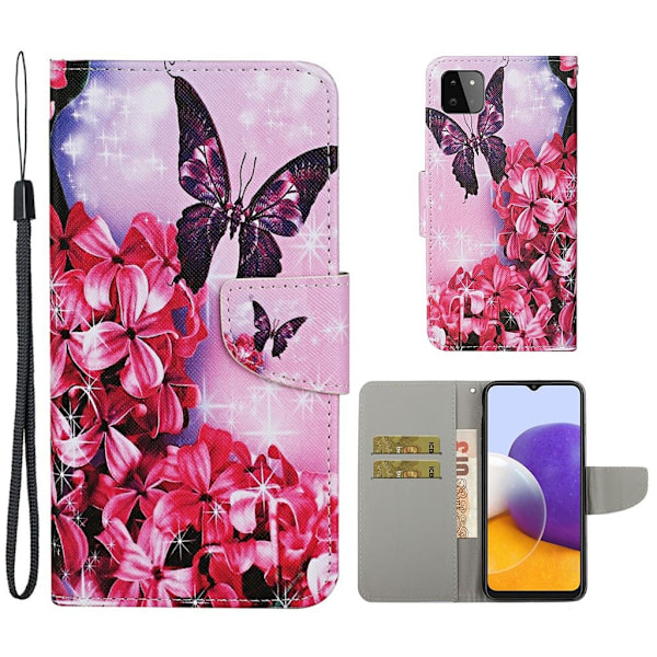 Wonderland Samsung Galaxy A22 5G fodral -Röd Röd