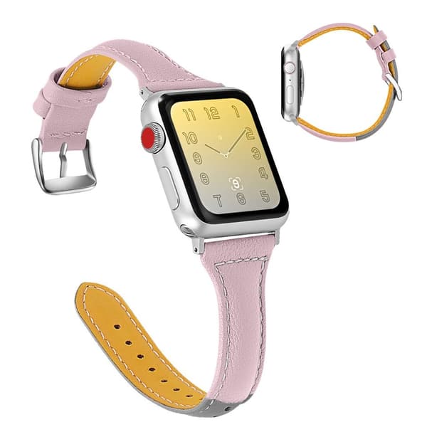 Apple Watch 40mm kolmivärinen aito kellonhihna - Harmaa / Pinkki / Vaalean Harmaa Silver grey