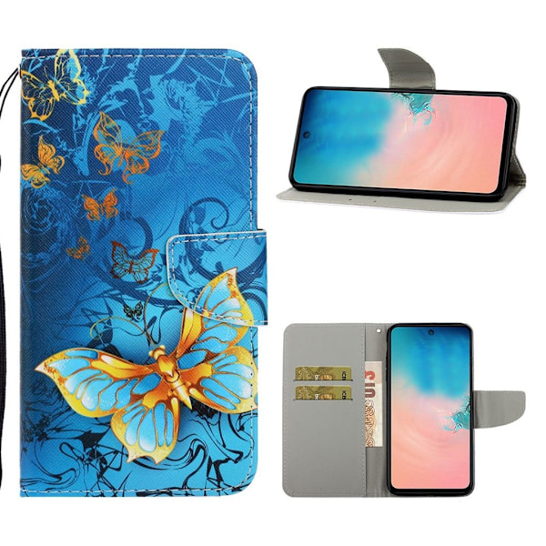 Wonderland Samsung Galaxy Note 20 flip kuoret - Perhoset Multicolor