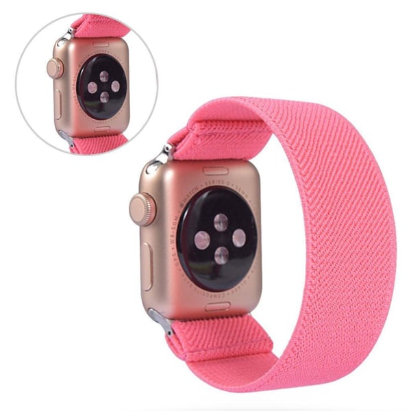 Apple Watch Series 6 / 5 44mm enkel nylon-urrem - Rose Pink