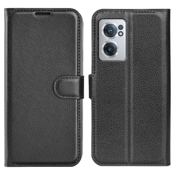 Classic OnePlus Nord CE 2 5G flip kuoret - Musta Black
