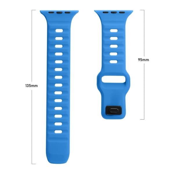 Apple Watch Series 49mm - 45mm - 44mm - 42mm Universal fleksibel reimerstatning - Rød Red