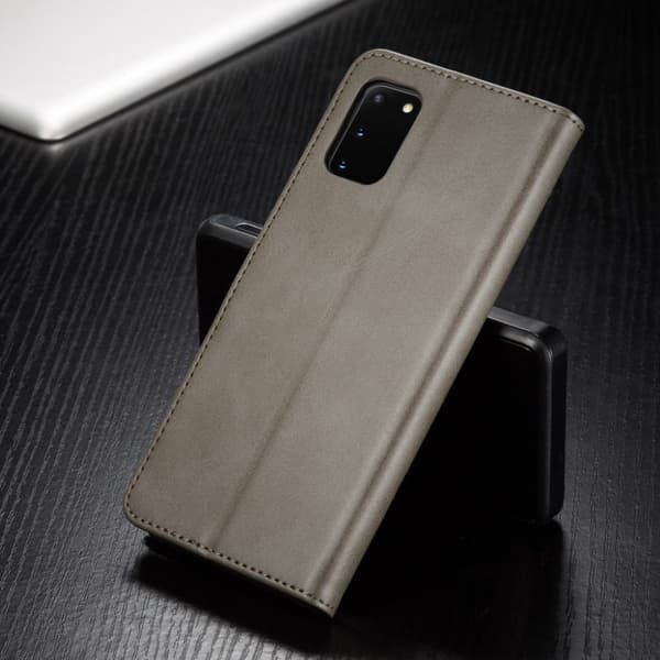 LC.IMEEKE Samsung Galaxy S10 Lite Flip kotelot - Harmaa Silver grey