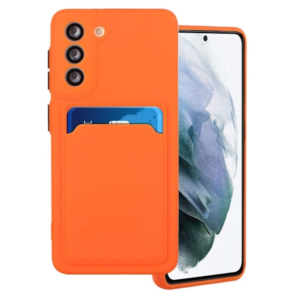 Card Holder Suojakuori For Samsung Galaxy S21 - Oranssi Orange