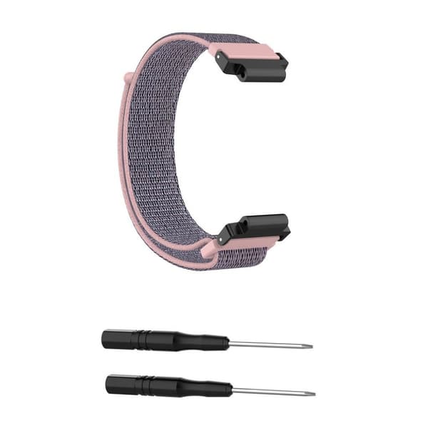 Garmin Forerunner 220 / 230 / 235 / 630 / 620 / 735 nylonarmband - Silver / Rosa Silvergrå