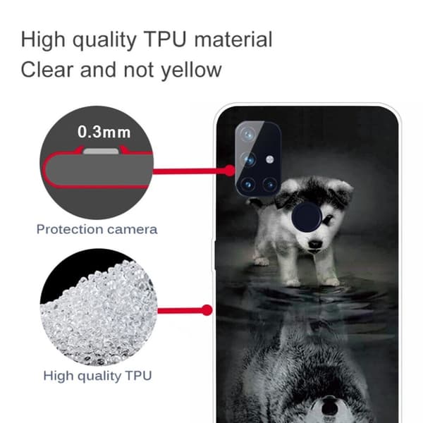 Deco OnePlus Nord N100 skal - Hund Och Varg Silvergrå