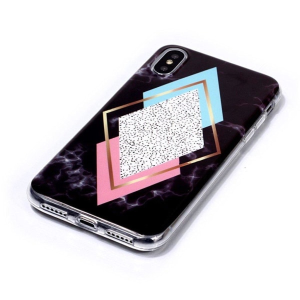 Marmormotiv iPhone Xs Max skal - Stil K multifärg
