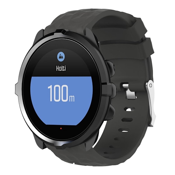 Suunto Spartan Sport mjukt silikonarmband för klocka - Mörkgrå Silvergrå