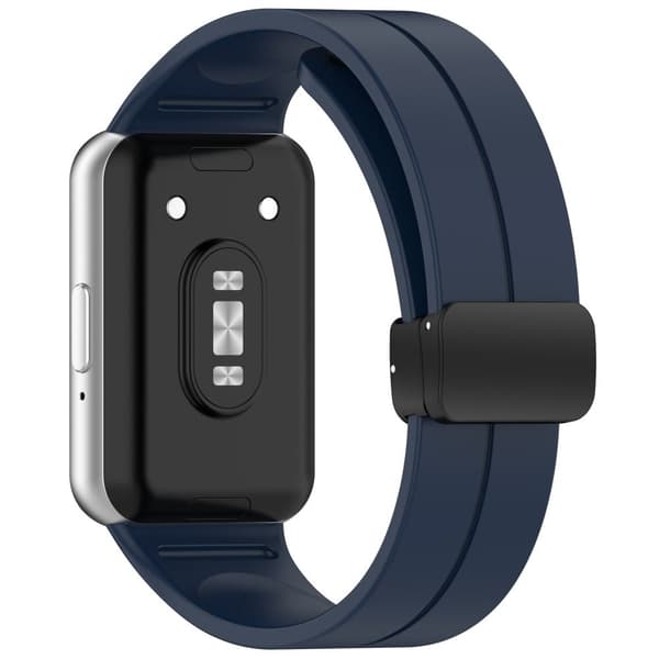 Samsung Galaxy Fit3 Silikon Klockarmband Fällbart Spänne Sport Ersättningsarmband - Midnattsblå Blå