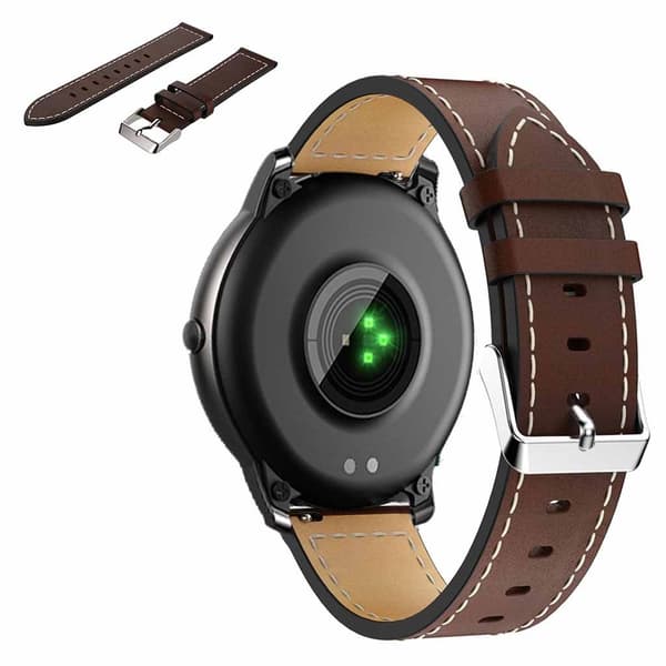 Universal simple genuine leather watch band - Coffee Brun