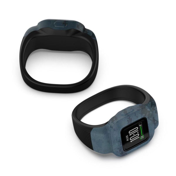 Garmin Vivofit Jr 3 viileä kuvioitu silikonikellon hihna - Mosaiikki / Koko: L Blue