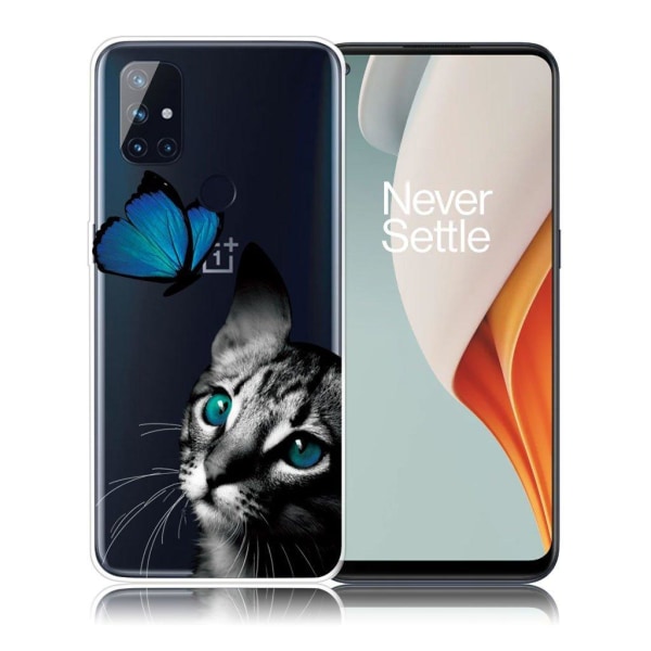 Deco OnePlus Nord N100 case - Butterfly and Cat Black