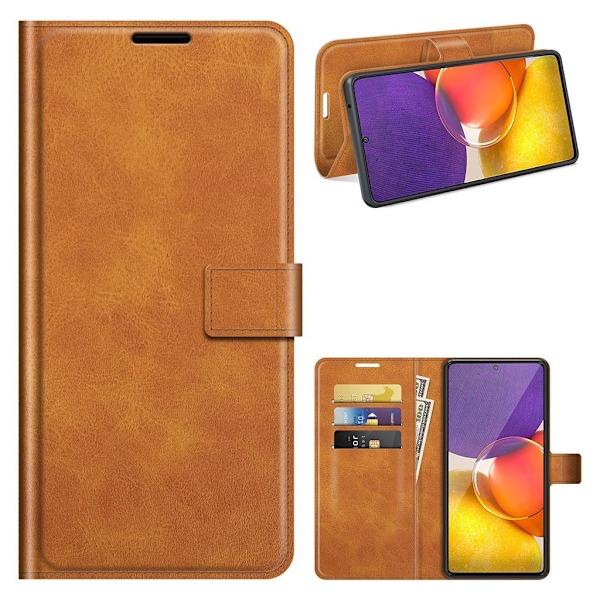 Wallet-style Læder Etui til Samsung Galaxy Quantum 2 - Orange Orange