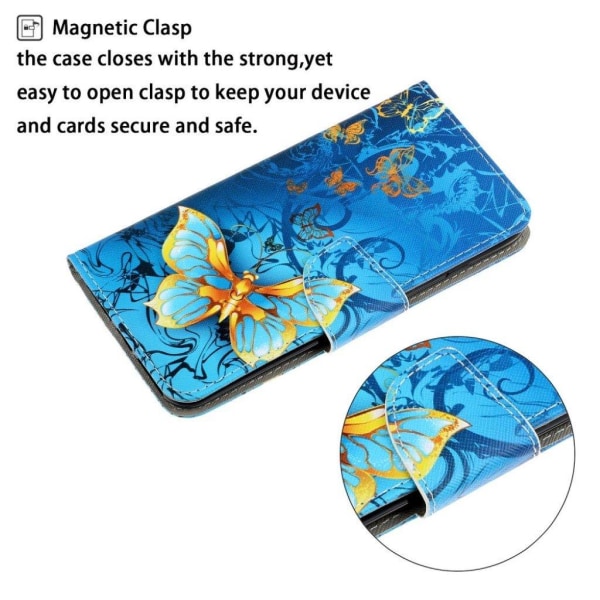 Wonderland Huawei P40 Lite E flip etui - Sommerfugle Multicolor