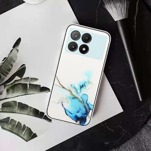 Marmordesign Xiaomi Redmi K70E / Xiaomi Poco X6 Pro deksel - Blå Blue
