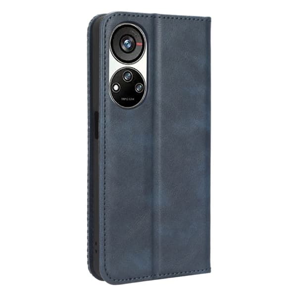 Bofink Vintage ZTE Blade V40s Læretui - Blå Blue