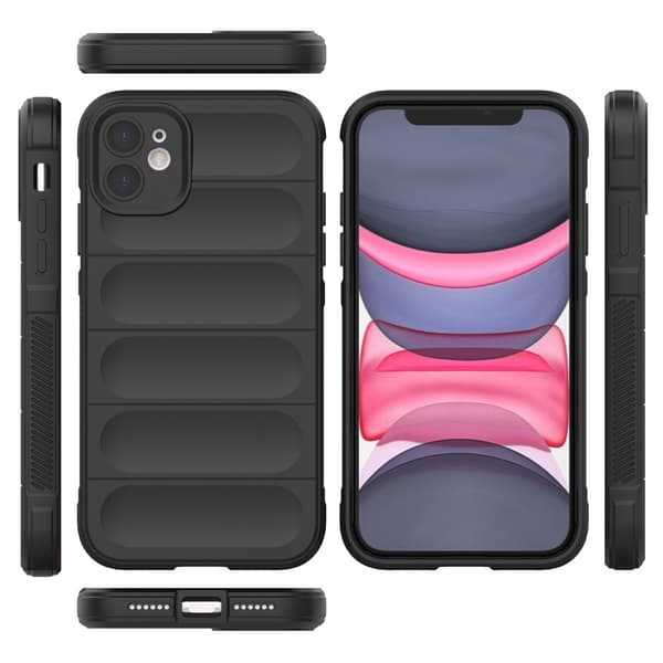 Mjukt greppformat iPhone 11 skal - Svart Svart