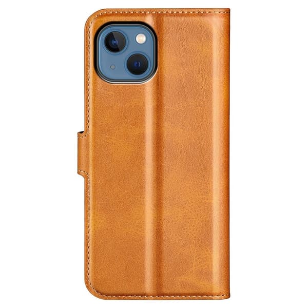 iPhone 14 Plus nahkainen lompakokkotelo - Keltainen Yellow