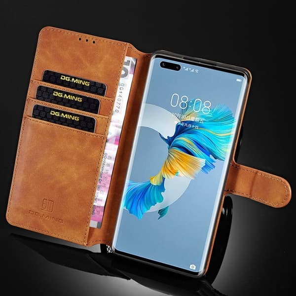 DG.Ming Retro Huawei Mate 40 Pro Plus fodral - Brun Brun