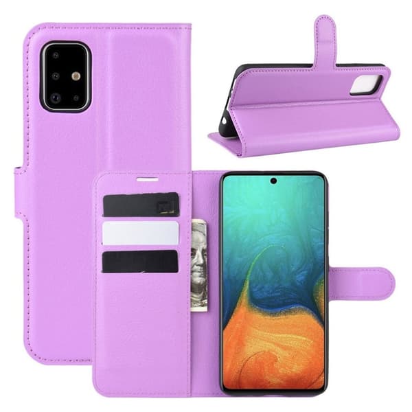 Classic Samsung Galaxy A71 flip etui - Lilla Purple