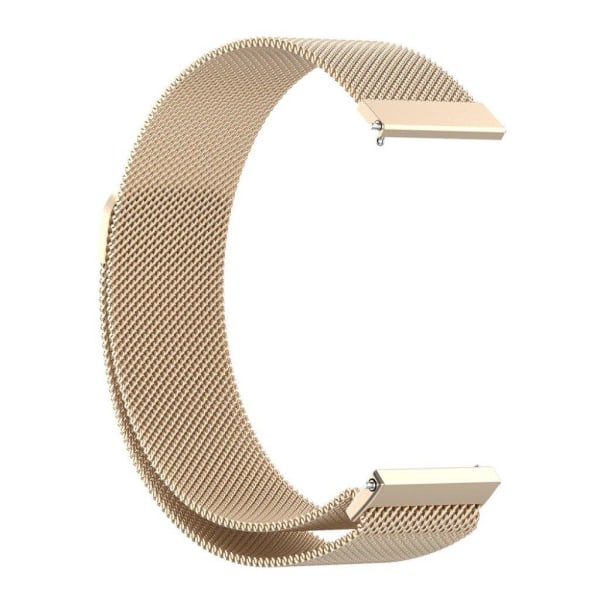 22mm Universal stainless steel watch strap - Champagne Brown