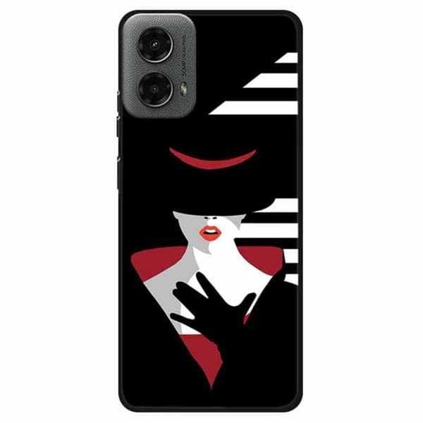 Imagine Motorola Moto G 5G (2024) cover - Dame Med Sort Hat Black