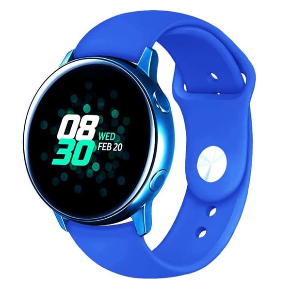 Samsung Galaxy Watch Active flexibelt klockarmband i silikon - Mörkblå Blå