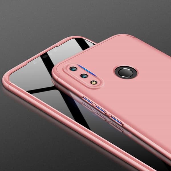 GKK Huawei P Smart Plus matt 3 delat mobilskal av hårt plast – Rosa multifärg