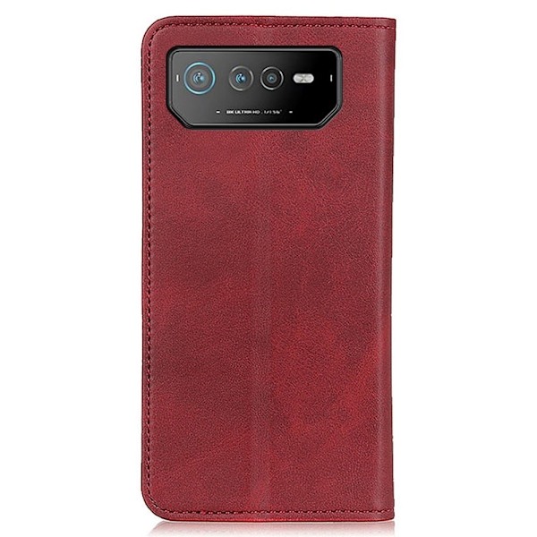 Äkta läder Asus ROG Phone 6 fodral - Röd Röd