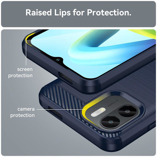 Carbon Flex Suojakotelo Xiaomi Redmi A1 - Sininen Blue