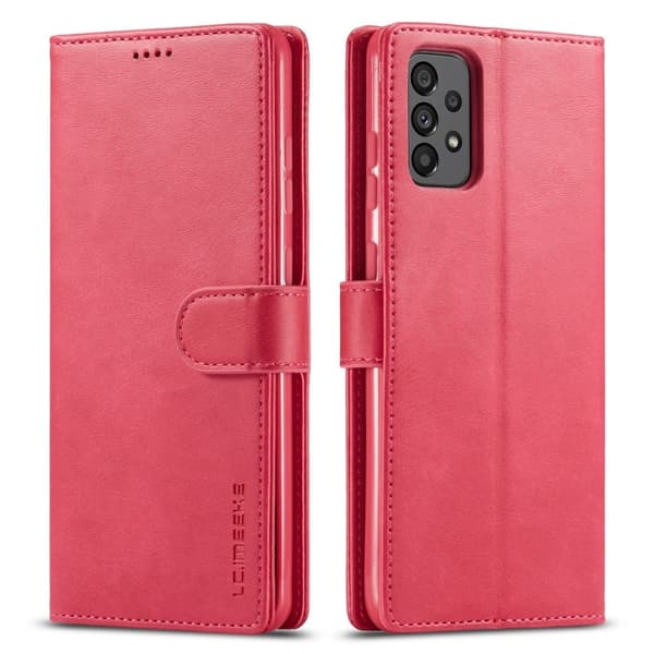 LC.Imeeke läder Samsung Galaxy A73 fodral - Röd Röd