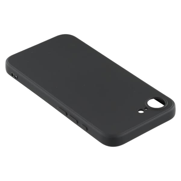 iPhone 16e Fodral Flexibel baksida Mjuk Anti-rep Fiberfoder Telefonskal - Svart Svart