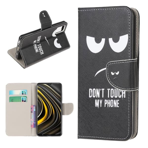 Wonderland Xiaomi Poco M3 Flippetui - Don't Touch My Phone Black