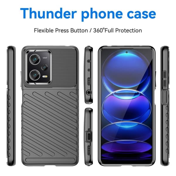 Thunder Xiaomi Redmi Note 12 Pro Etui - Svart Black